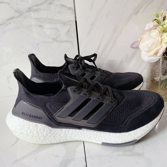 Adidas UltraBoost 21 Womens Sneaker Running Shoe Black Cloud White FY0402 US 11 - Picture 5 of 11